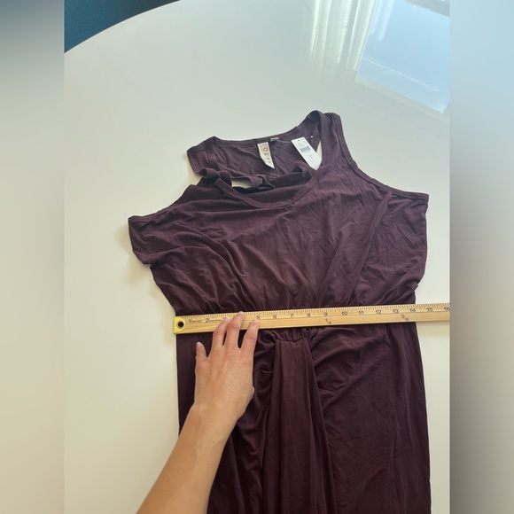 NWT Anthropologie DOLAN Sleeveless Draped Maxi Dress in Wine Size Large - Picture 6 of 16